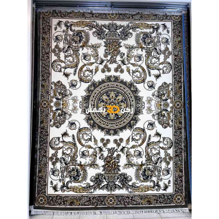 Turkish Tokyo rug Iranian pattern B061B gray color size 100*200