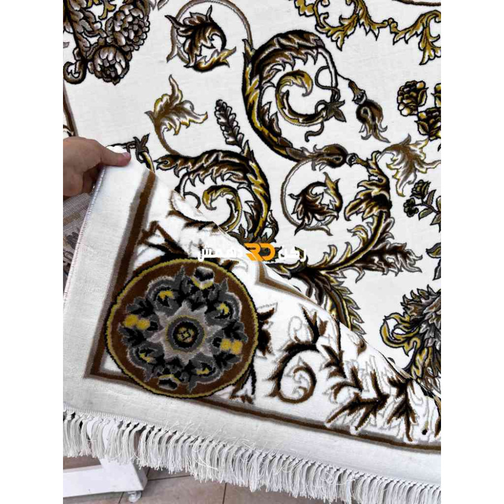 سجاد تركي طوكيو نقش ايراني B061B لون ابيض دائري مقاس 300*300 سجاد تركي طوكيو نقش ايراني B061B لون ابيض دائري مقاس 300*300