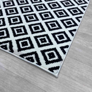 سجاد مايباخ اسود ابيض مقاس 80*150