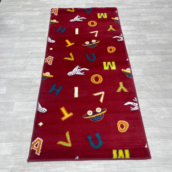 red Turkish children's carpet size 100*200