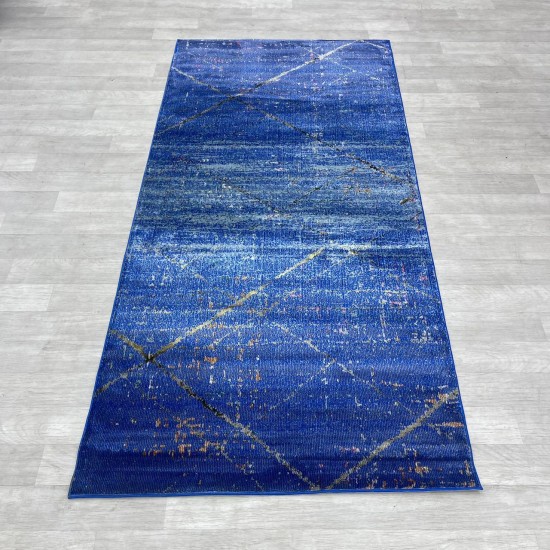 Turkish carpets Elsa 17 d blue size 100*200