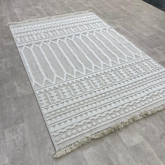 Turkish jute carpet with napkin NA44A beige color