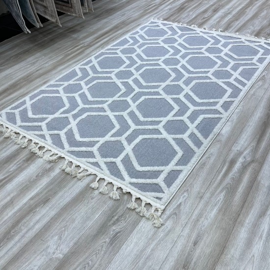 سجاد ايفا B0315A رمادي كريم صنع بلغاري 250*350