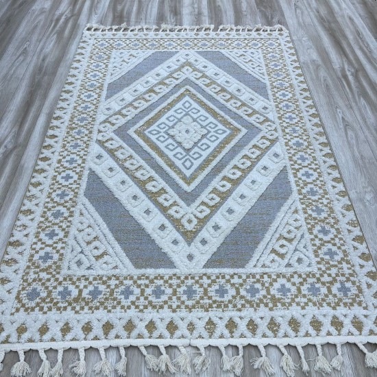 Eva Carpet B0360A Navy Blue Cream Bulgarian Made 120*170