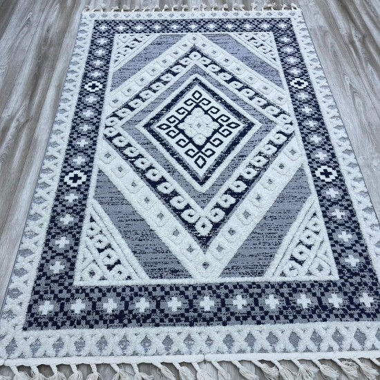 Eva Carpet B0288A Navy Gray Made in Bulgaria 100*200