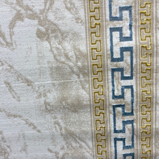 Ghada Carpets E628C Beige Blue Size 80*150