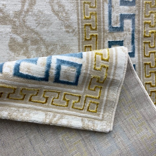 Ghada Carpets E628C Beige Blue Size 250*350