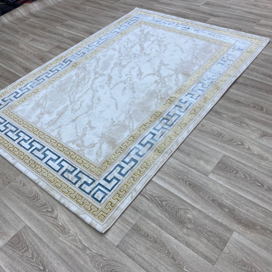 Ghada Carpets E628C Beige Blue Size 200*300