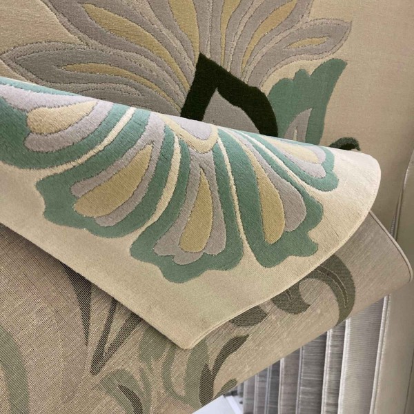 سجاد الهبة تصميم كوري لوتس تركي HU13A كريم اخضر مقاس 300*400