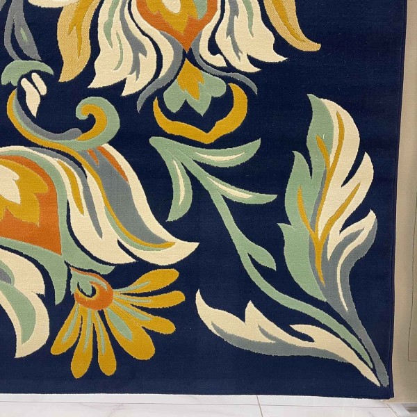 Lotus Turkish Rug HU13A navy cream Size 250*350