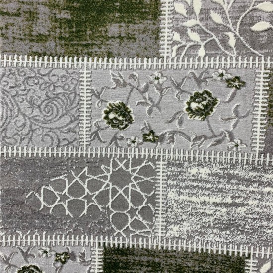 Bulgarian Carpet MANGO 626, gray and green