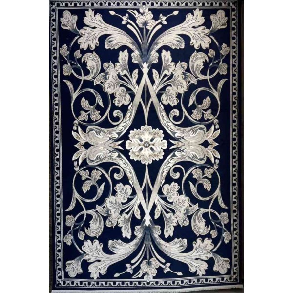 Royal Turkish Monaco carpet French pattern navy blue size 100*200
