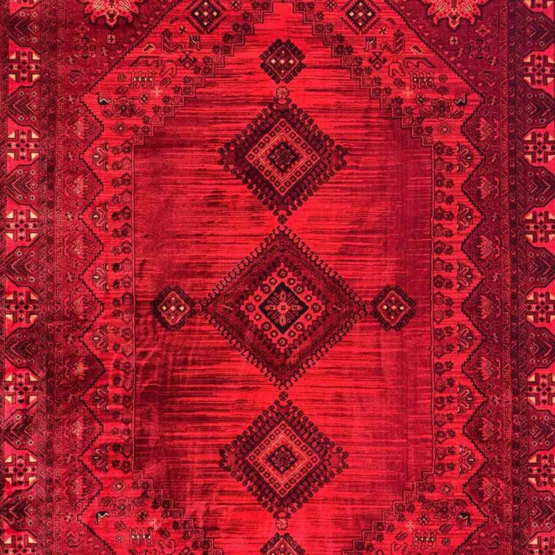 سجاد بخارى تركي 10 احمر مقاس 80*150