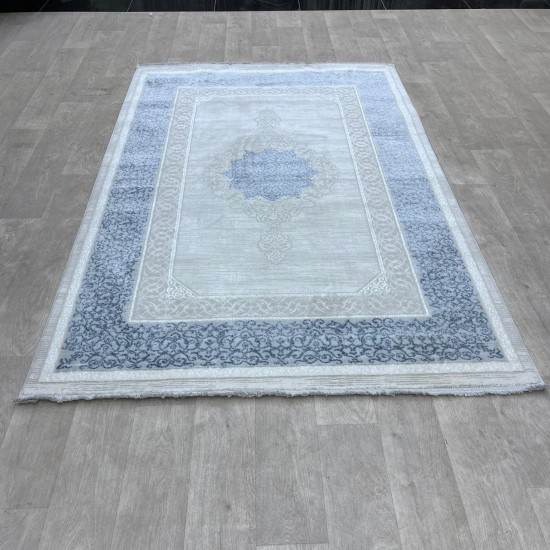 Turkish carpet Turkish Beton 26569A cream blue size 300*400