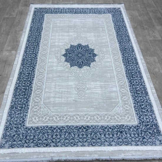 Turkish carpet Turkish Beton 26569A cream blue size 300*400