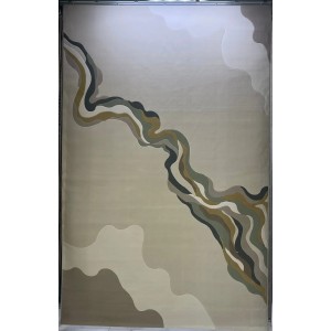 ANTIC Turkish Rug AA211B green Size 100*200