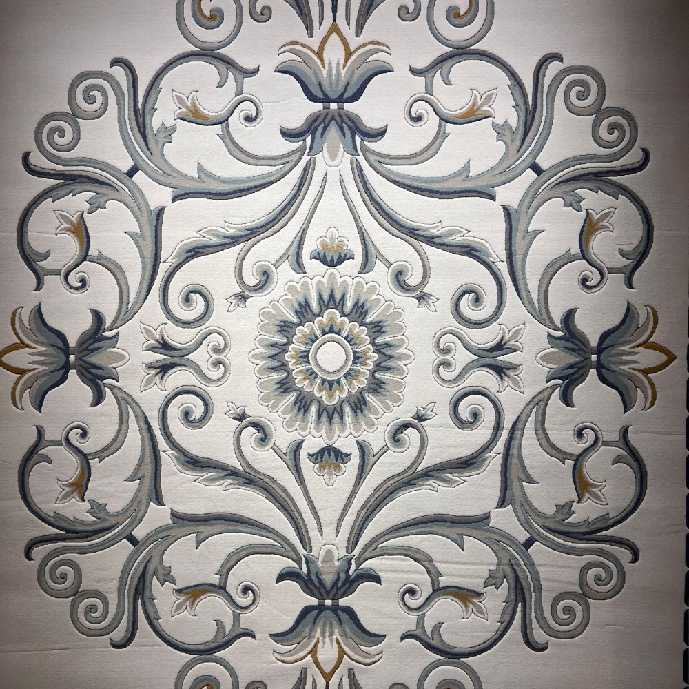 سجاد تركي ارجوان G0783B ابيض سماوي مقاس 80*150