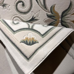 سجاد تركي ارجوان G0783B ابيض اخضر مقاس 80*150