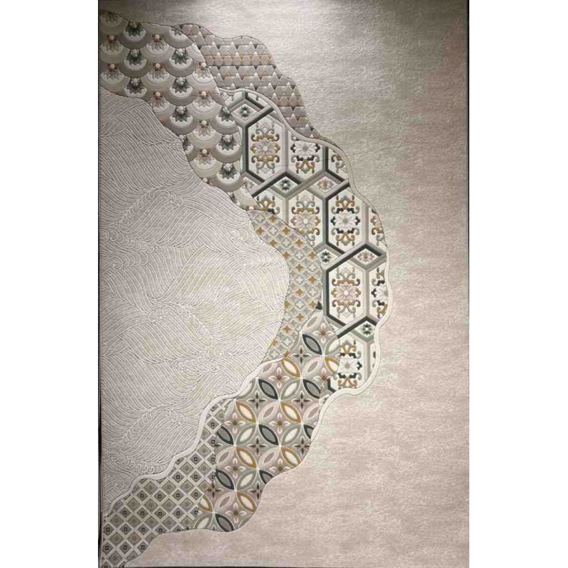 سجاد ارت بلس محفر تركي AA114B بيج ميكس مقاس 200*300