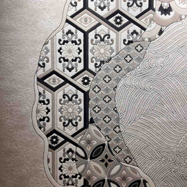 Art Plus Turkish Embossed Rug AA114B black Size 150*220