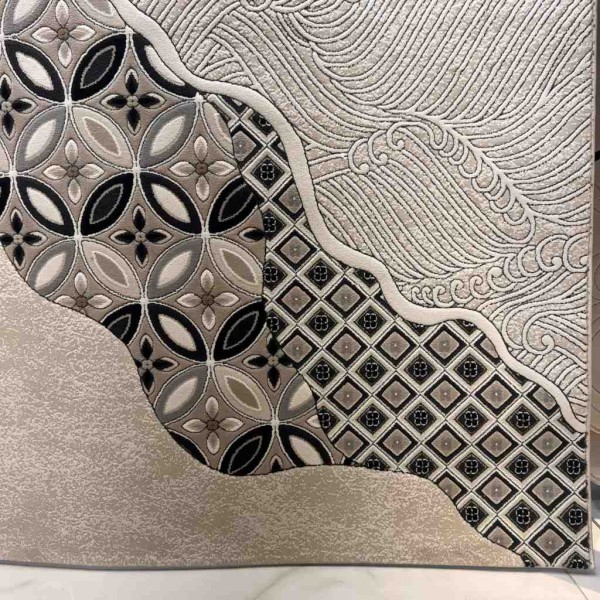 Art Plus Turkish Embossed Rug AA114B black Size 150*220