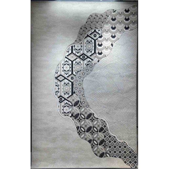 Art Plus Turkish Embossed Rug AA114B black Size 150*220