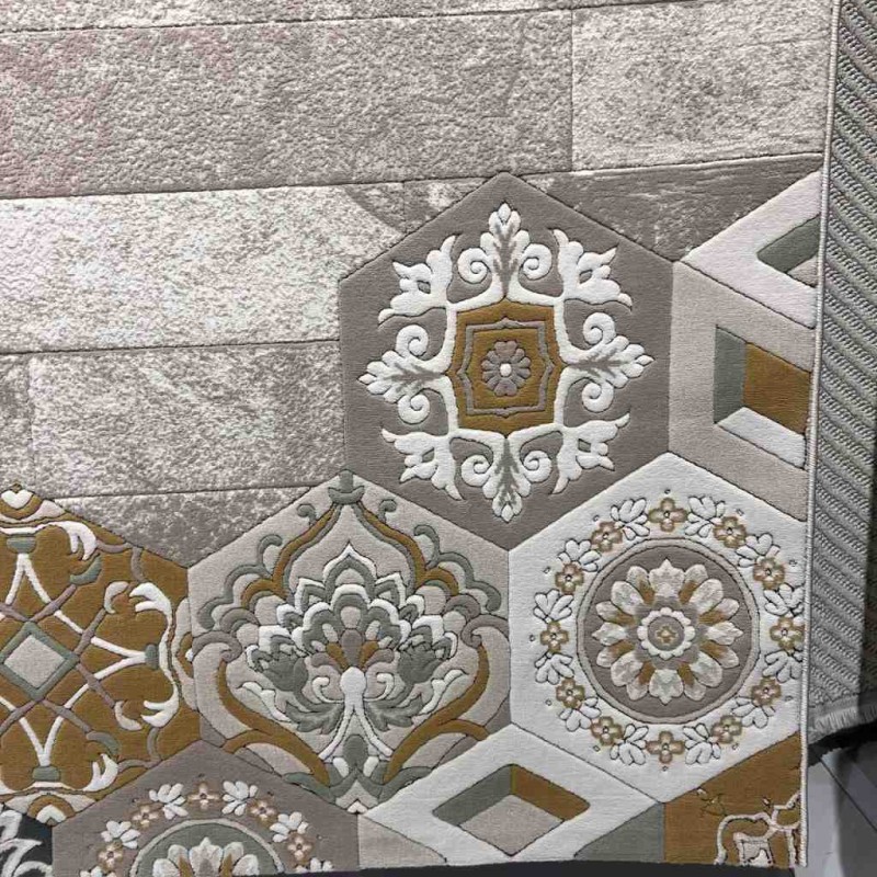 سجاد ارت بلس محفر تركي AA057B بيج ميكس مقاس 200*300