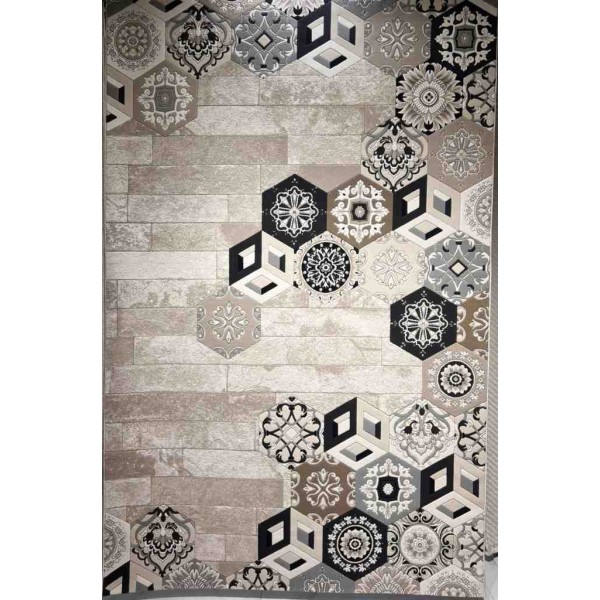 Art Plus Turkish Embossed Rug AA057B black Size 150*220