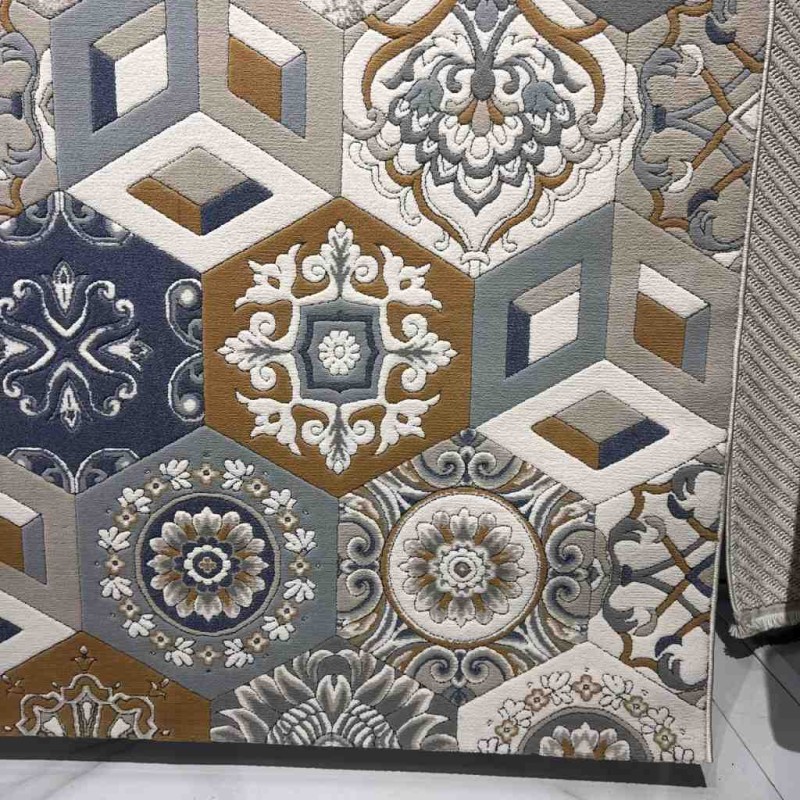 سجاد ارت بلس محفر تركي AA057B رصاصي ميكس مقاس 200*300