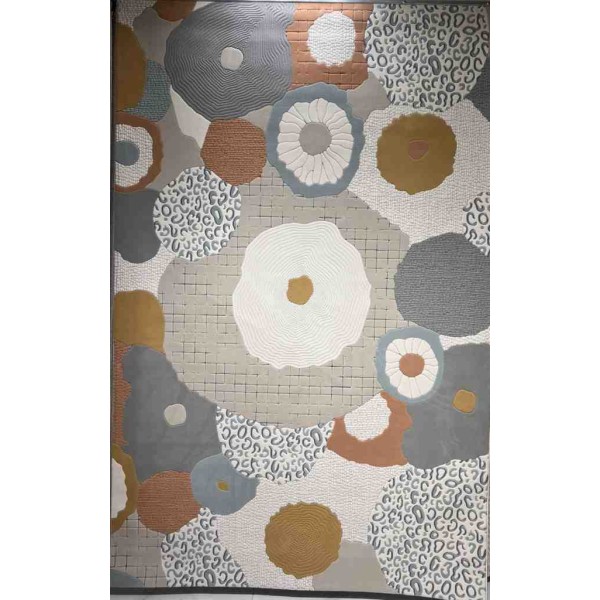 Art Plus Turkish Embossed Rug 0C958A gray mix Size 150*220