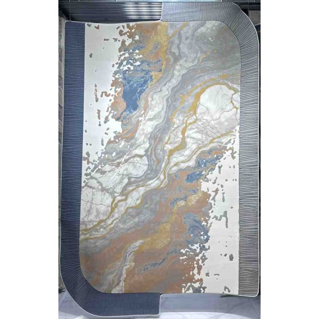 Turkish embossed rug Art N0389A gray size 250*350