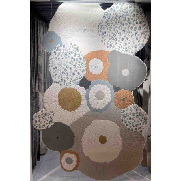 Turkish embossed rug Art N0365A gray size 250*350