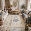 Al-Hebba Carpet ASALA Turkish Najdi Design G0912A blue Size 150*220