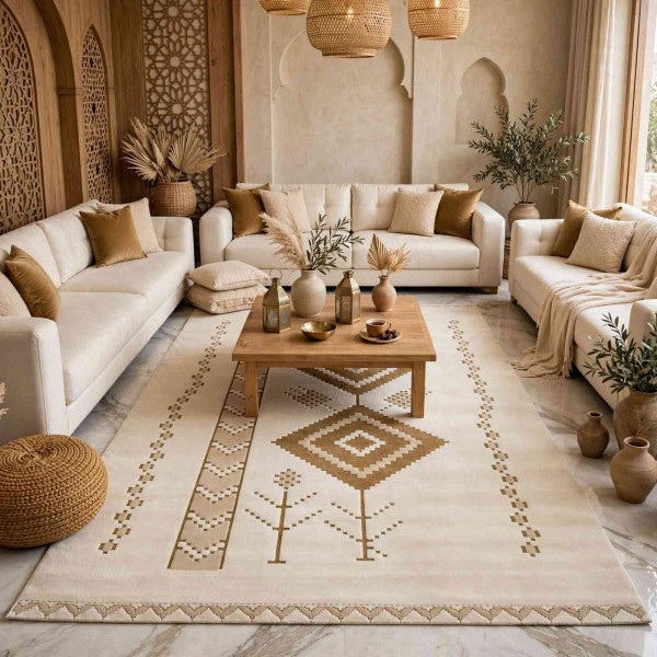 سجاد الهبه نقش نجدي تركي اصالة G0912A ذهبي مقاس 250*350