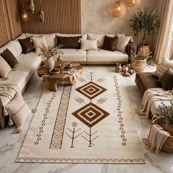سجاد الهبه نقش نجدي تركي اصالة G0912A تيرا مقاس 80*150
