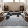 Turkish Bohemian Rug Athena 40210A blue Size 100*300