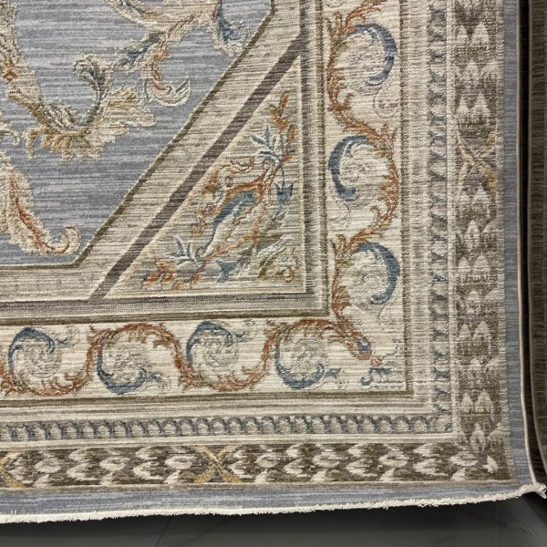 سجاد بوهيمي تركي اثينا 40965A سماوي مقاس 150*220