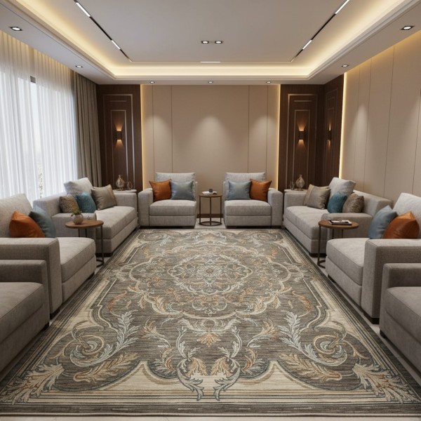 سجاد بوهيمي تركي اثينا 40083A انثراسيت مقاس 150*150