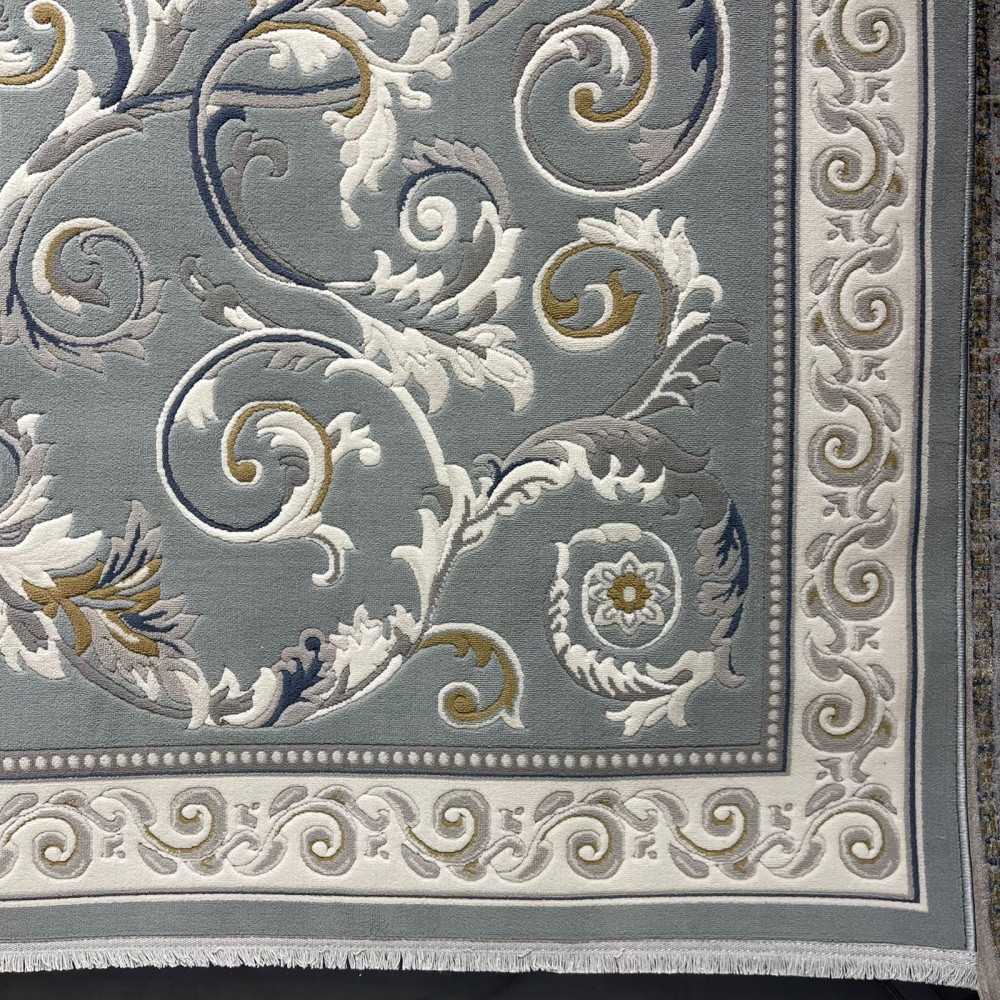 سجاد تركي نقش فرنسي بارون 41162A سماوي مقاس 80*150