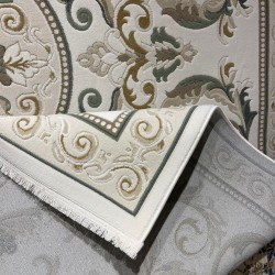 سجاد تركي نقش فرنسي بارون 41162A كريم بترولي مقاس 400*500