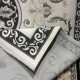 سجاد تركي نقش فرنسي بارون 41162A كريم اسود مقاس 80*150