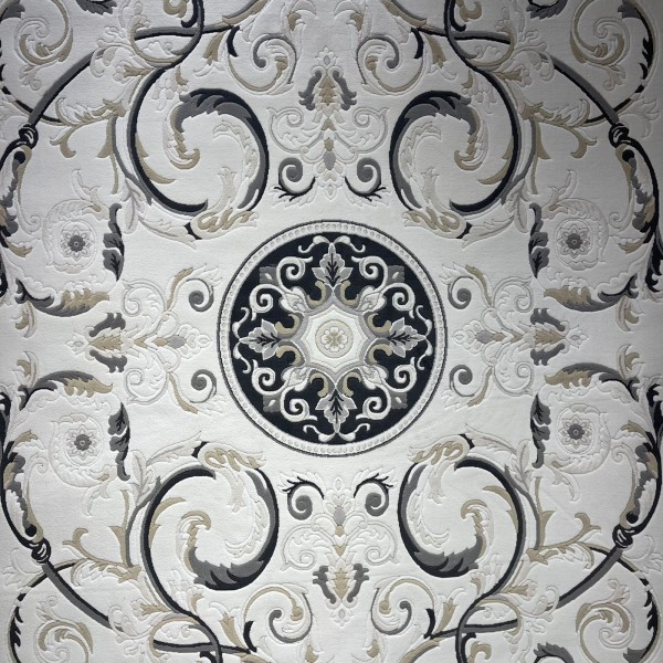 Turkish rugs baron 41162A cream black size 100*300
