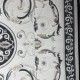 سجاد تركي نقش فرنسي بارون 41162A كريم اسود مقاس 80*150