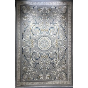 سجاد تركي نقش فرنسي بارون 41162A رصاصي سماوي مقاس 80*150