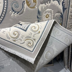Turkish rugs baron 41162A gray blue size 100*200