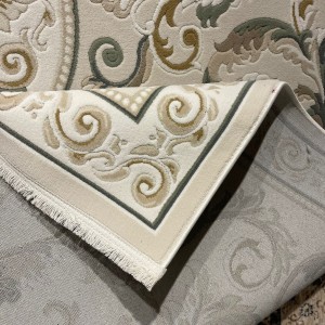 سجاد تركي نقش فرنسي بارون 41162A بيج فاتح اخضرمقاس 100*300