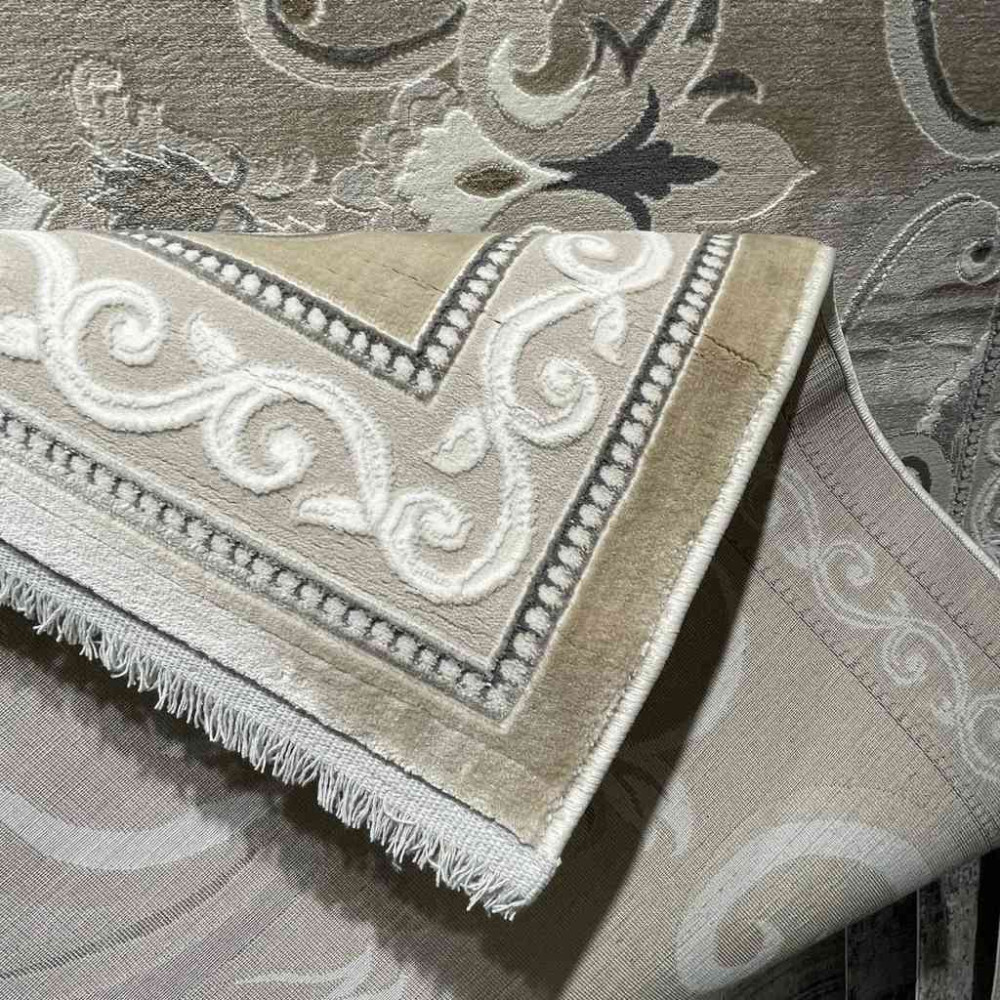 سجاد تركي نقش فرنسي بارون 60641A بيج مقاس 400*500