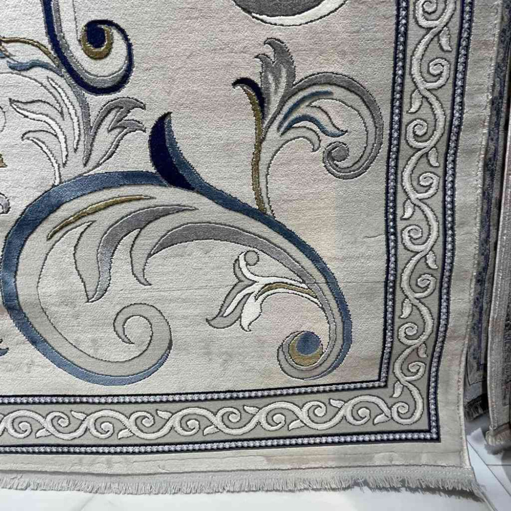 سجاد تركي نقش فرنسي بارون 60641A رصاصي فاتح مقاس 400*600 سجاد تركي نقش فرنسي بارون 60641A رصاصي فاتح مقاس 400*600