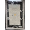 Turkish rug with a modern frame Bella black size 100*200