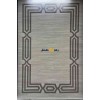 Turkish rug with a modern frame Bella gray size 200*300